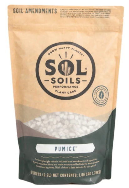 Sol® Soils Pumice Amendments, 2 Quart Bag - 8 per case - Potting Mix, Compost & Amendments